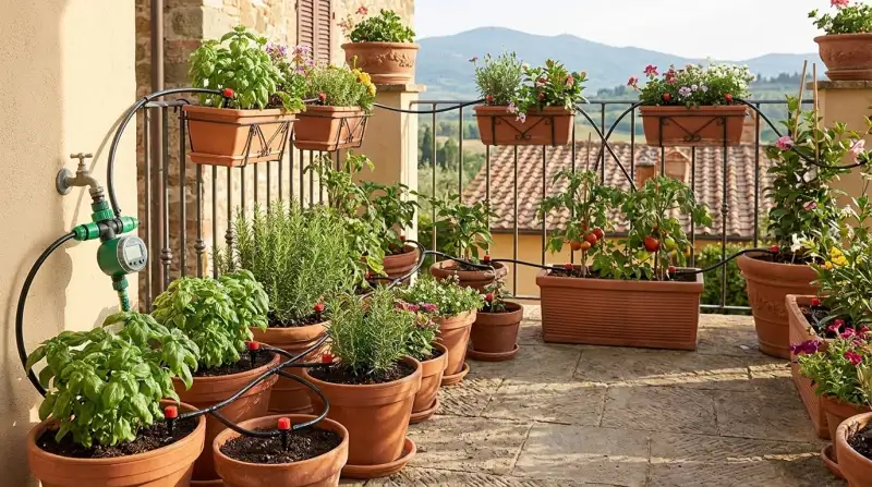 Irrigazione Intelligente per Terrazzi Fioriti